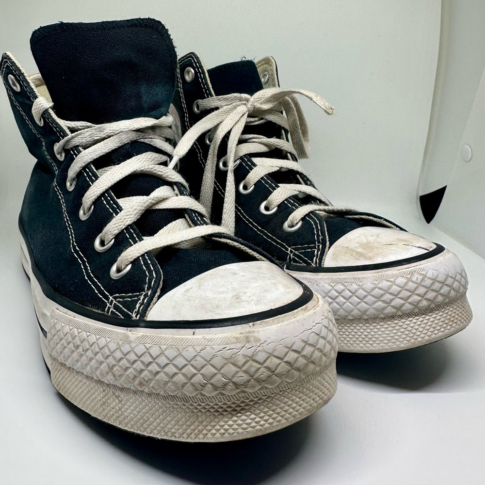 Converse Kids Sneakers in Black Canvas with White Details